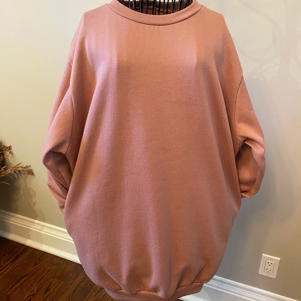 Rose Pink Sweater Dress
